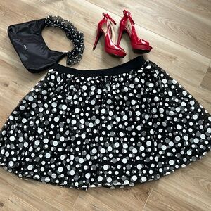 Lane Bryant polka dot tulle skirt